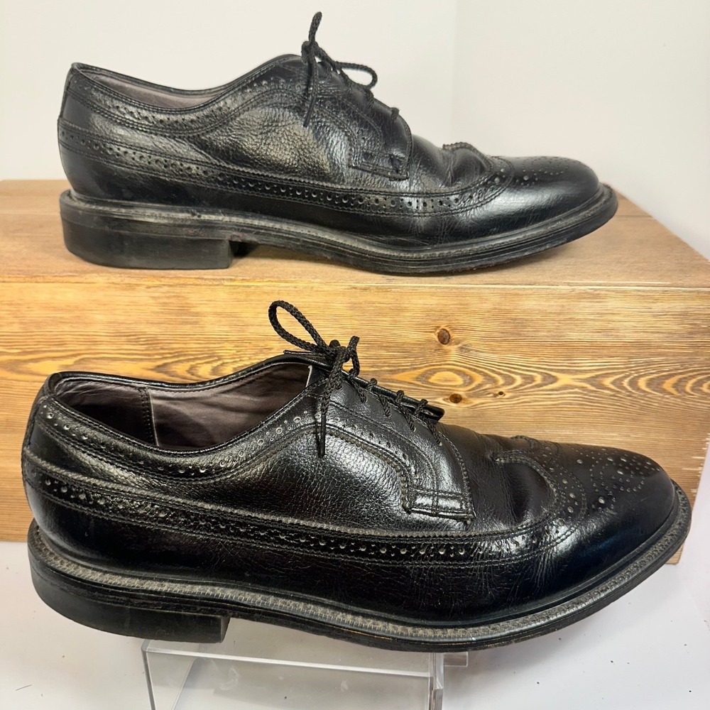 VTG Dexter Longwing Brogue Oxfords Mens SZ 11D Made USA Leather Sole Ivy Trad